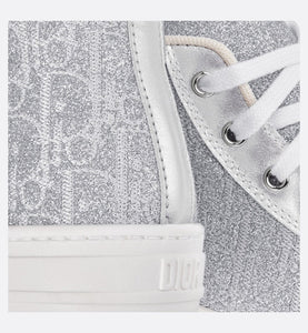 B23 Kid's High-Top Sneaker • Silver-Tone Dior Oblique Technical Fabric