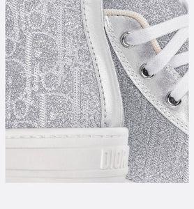 B23 Kid's High-Top Sneaker • Silver-Tone Dior Oblique Technical Fabric