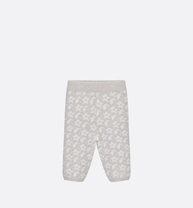 Baby Pants • Ivory Wool and Cashmere Jacquard Knit with Gray Stars