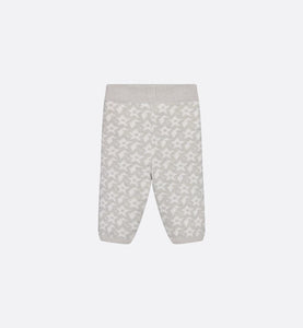 Baby Pants • Ivory Wool and Cashmere Jacquard Knit with Gray Stars