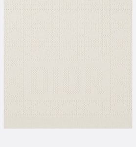 Baby Blanket • Ivory Wool and Cashmere Knit with Gold-Tone Cannage