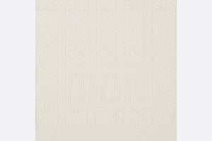 Baby Blanket • Ivory Wool and Cashmere Knit with Gold-Tone Cannage