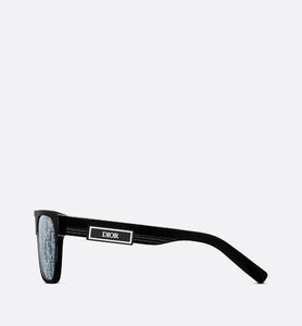 DiorB23 S3I • Black Rectangular Sunglasses with Dior Oblique Motif