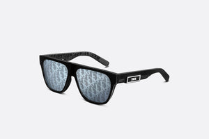 DiorB23 S3I • Black Rectangular Sunglasses with Dior Oblique Motif