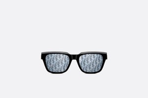 DiorB23 S1I • Black Rectangular Sunglasses with Dior Oblique Motif