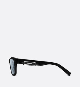 DiorB23 S1I • Black Rectangular Sunglasses with Dior Oblique Motif