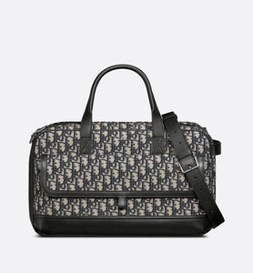 Dior Hit The Road Pet Carrier Bag • Beige and Black Dior Oblique Jacquard and Black Smooth Calfskin