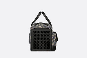 Dior Hit The Road Pet Carrier Bag • Beige and Black Dior Oblique Jacquard and Black Smooth Calfskin