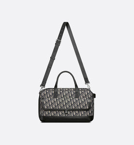 Dior Hit The Road Pet Carrier Bag • Beige and Black Dior Oblique Jacquard and Black Smooth Calfskin