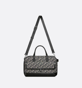 Dior Hit The Road Pet Carrier Bag • Beige and Black Dior Oblique Jacquard and Black Smooth Calfskin