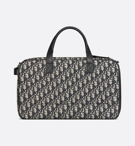 Dior Hit The Road Pet Carrier Bag • Beige and Black Dior Oblique Jacquard and Black Smooth Calfskin