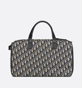 Dior Hit The Road Pet Carrier Bag • Beige and Black Dior Oblique Jacquard and Black Smooth Calfskin