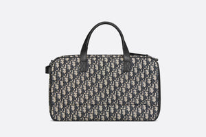 Dior Hit The Road Pet Carrier Bag • Beige and Black Dior Oblique Jacquard and Black Smooth Calfskin
