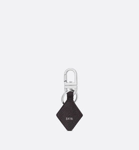 D-Touch Keyring • Black Grained Calfskin with CD Diamond Signature
