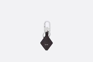 D-Touch Keyring • Black Grained Calfskin with CD Diamond Signature