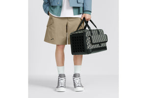 Dior Hit The Road Pet Carrier Bag • Beige and Black Dior Oblique Jacquard and Black Smooth Calfskin