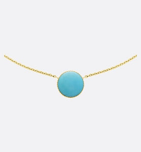 Rose Des Vents Necklace • Yellow Gold, Diamond and Turquoise