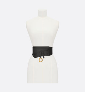 Saddle Belt • Black Smooth Calfskin, 13.5 CM