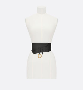 Saddle Belt • Black Smooth Calfskin, 13.5 CM
