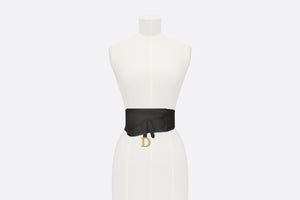 Saddle Belt • Black Smooth Calfskin, 13.5 CM