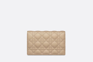 Lady Dior Chain Pouch • Sand-Colored Cannage Lambskin