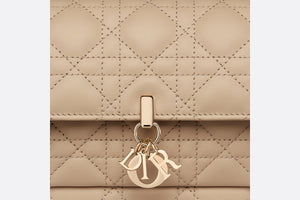 Lady Dior Chain Pouch • Sand-Colored Cannage Lambskin