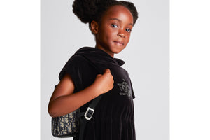 Kid's Mini Rider Backpack • Beige and Blue Dior Oblique Jacquard