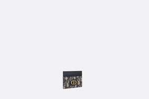 30 Montaigne Five-Slot Card Holder • Blue Dior Oblique Jacquard