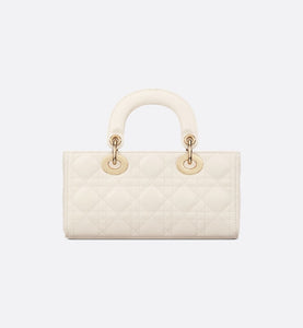 Small Lady D-Joy Bag • Latte Cannage Lambskin