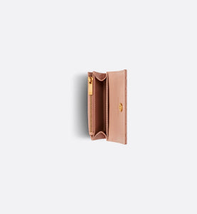 Dior Caro XS Wallet • Rose Des Vents Supple Cannage Calfskin