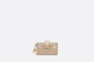 Lady Dior 5-Gusset Card Holder • Sand-Colored Patent Cannage Calfskin