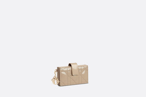 Lady Dior 5-Gusset Card Holder • Sand-Colored Patent Cannage Calfskin