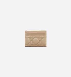 Dior Caro Five-Slot Card Holder • Sand-Colored Supple Cannage Calfskin