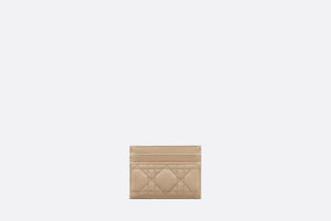 Dior Caro Five-Slot Card Holder • Sand-Colored Supple Cannage Calfskin