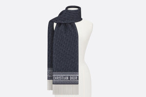 Dior Oblique Scarf • Navy Blue Cashmere