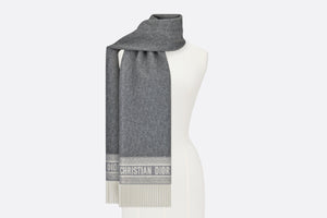 Dior Oblique Scarf • Gray Cashmere