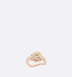 Large Rose Dior Couture Ring • Pink Gold and Diamonds