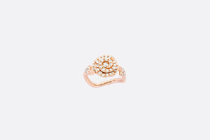 Large Rose Dior Couture Ring • Pink Gold and Diamonds