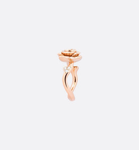 Large Rose Dior Couture Ring • Pink Gold and Diamonds