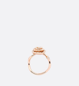 Large Rose Dior Couture Ring • Pink Gold and Diamonds