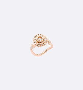 Large Rose Dior Couture Ring • Pink Gold and Diamonds
