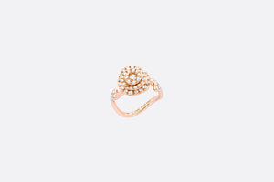 Large Rose Dior Couture Ring • Pink Gold and Diamonds