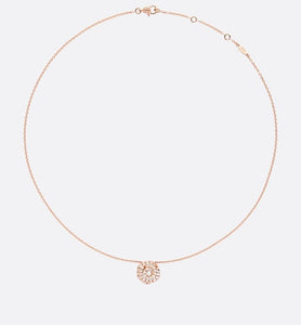 Large Rose Dior Couture Necklace • Pink Gold and Diamonds