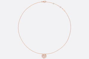 Large Rose Dior Couture Necklace • Pink Gold and Diamonds
