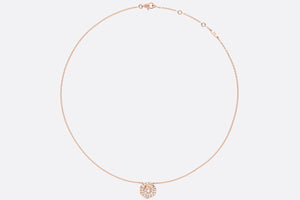 Large Rose Dior Couture Necklace • Pink Gold and Diamonds