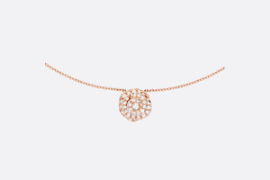 Large Rose Dior Couture Necklace • Pink Gold and Diamonds