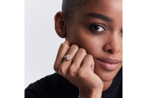 Large Rose Dior Couture Ring • Pink Gold and Diamonds