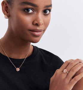 Large Rose Dior Couture Necklace • Pink Gold and Diamonds