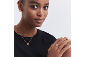 Large Rose Dior Couture Necklace • Pink Gold and Diamonds