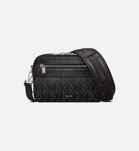 Safari Bag with Strap Black CD Diamond Canvas